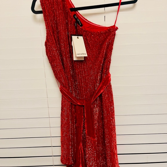 Retrotete Ella sequinned minidress-red - Picture 5 of 6